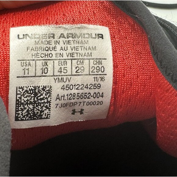 Under Armour Mens Speedform Gemini 3 1285652-004 Black Running Shoes  Size 11 - Picture 10 of 10